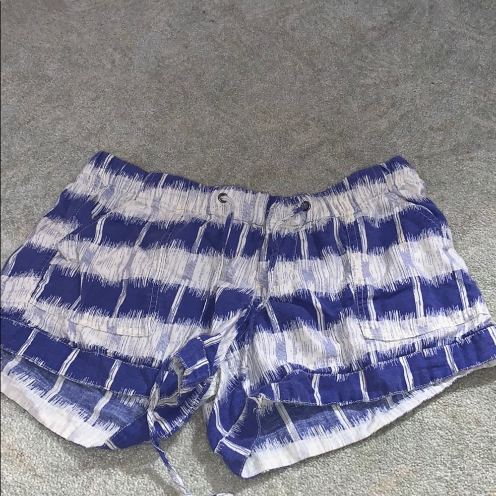 White and Blue Shorts